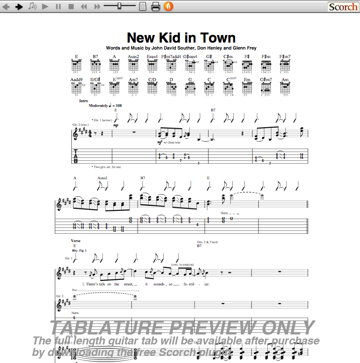 hotel california tab. Hotel California Tabs Solo